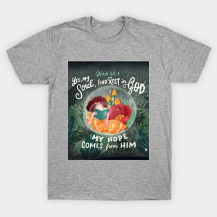 Find Rest and Hope in God: Introvert Bubble Plant Lady T-Shirt